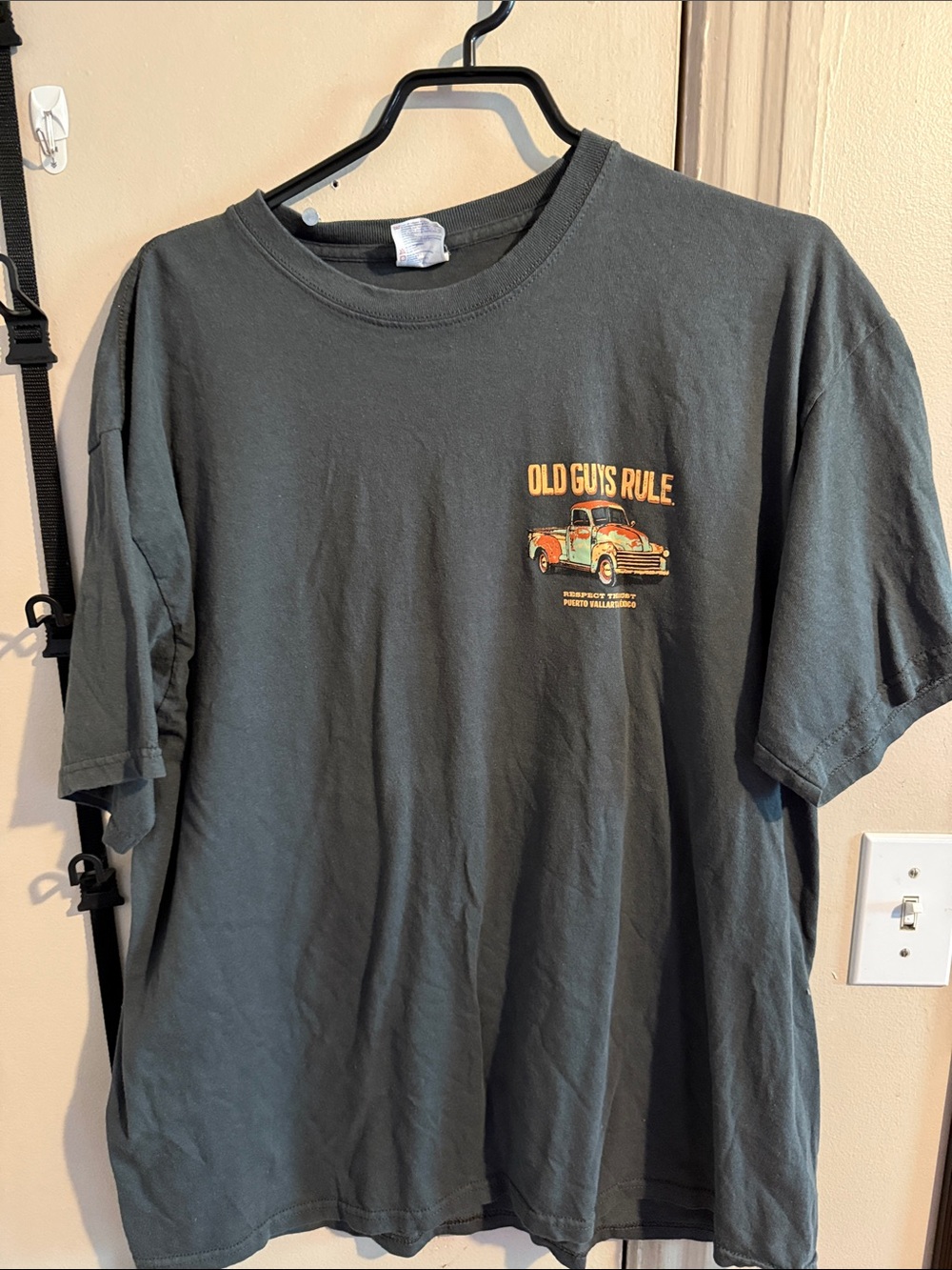 Men's Black Graphic Tee with Vintage Truck